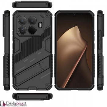 Smūgiams atsparus dėklas su kojele - juodas (Xiaomi 15T Pro)